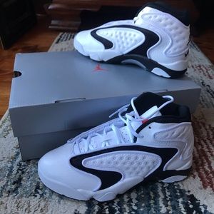 Nike Jordan OG trainers in white and black